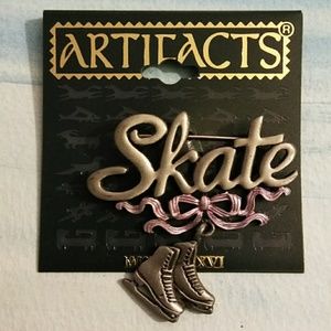 New, Artifacts Ice Skate Pin